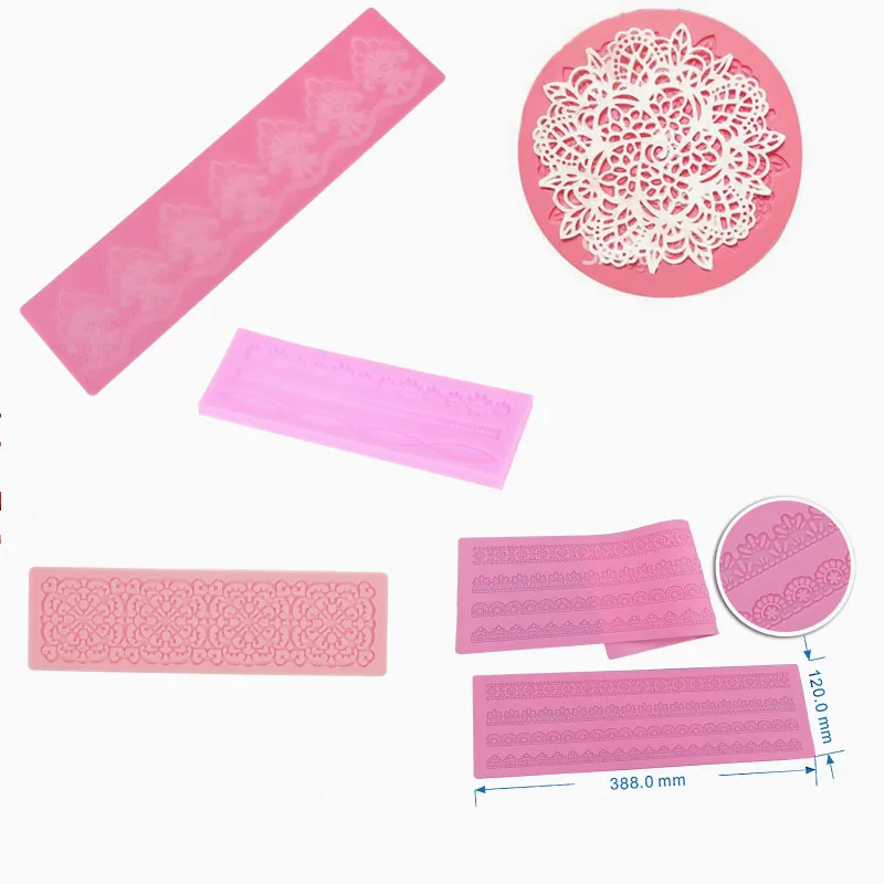 

Sugracraft Lace Mold Cake Border Decoration Lace Mat For Fondant Wedding Cake Decorating Cake Decorating Tools Bakeware