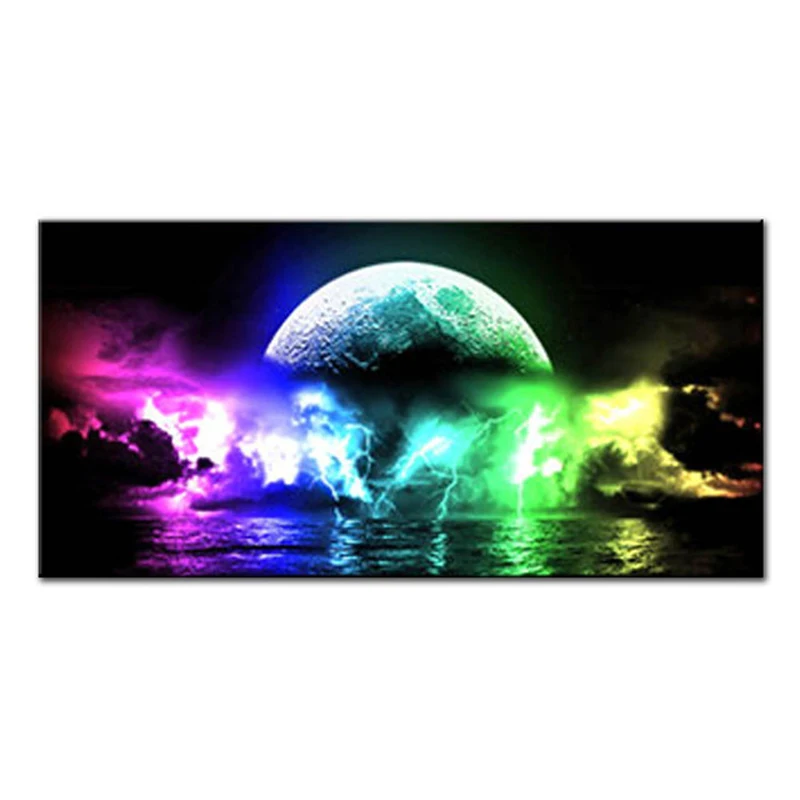 Лунная ночь морской пейзаж алмазная живопись полный дисплей вышивка 5d круглые