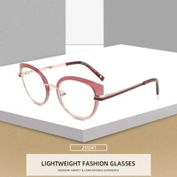 nonor designer optical cat eye glasses circular eyeglasses acetate women frames circle shelf metal brand fashion spectacles