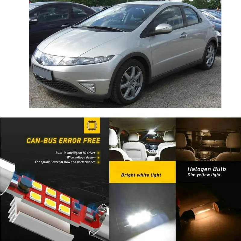 Светодиодные внутренние Автомобильные фары для HONDA civic 8 hatchback fn fk saloon fd fa