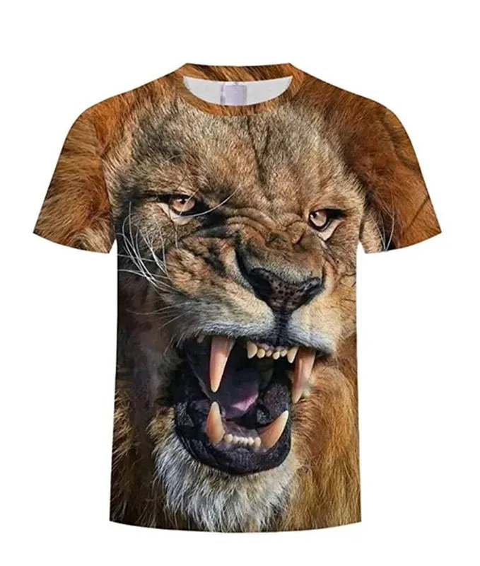 Хит продаж 3d футболка с животными для мужчин/женщин Король Лев цифровая печать