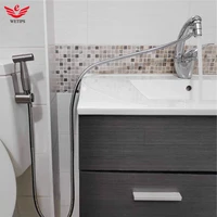wetips stainless hand sink spray bathroom cleaning kits ducha faucet water jet cleaner kit toilet shower basin handheld sprayer