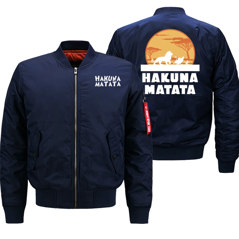 dark blue6 HAKUNA MATATA, мужская куртка, модная уличная одежда, плотное пальто для мужчин, Осень-зима, армейский зеленый военный Бомбер, куртки для мужчин, 8XL Plus - Цвет: dark blue6