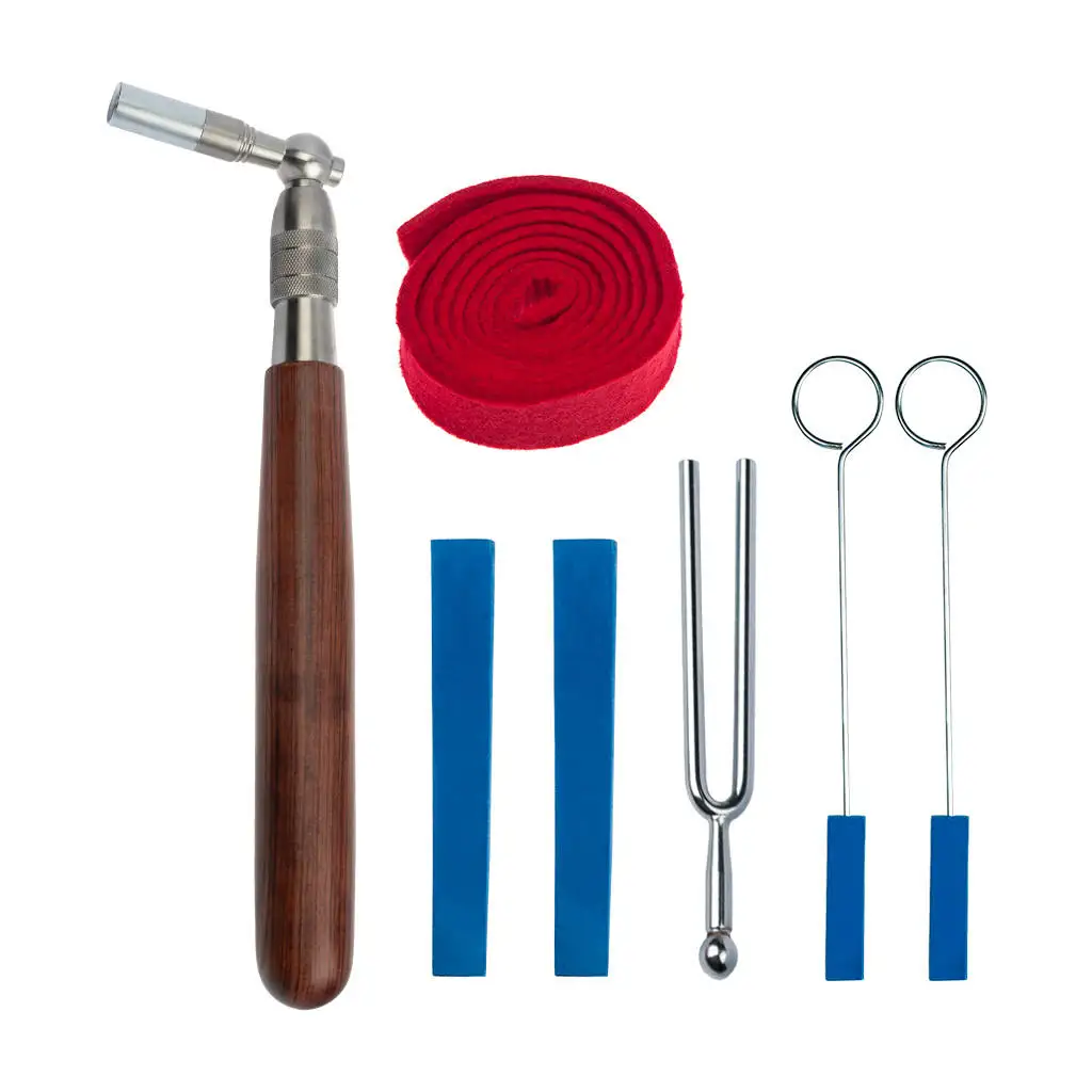 

1 упаковка инструментов для настройки пианино (7 предметов) Профессиональный молоток/рычаг, отключение звука, вилка