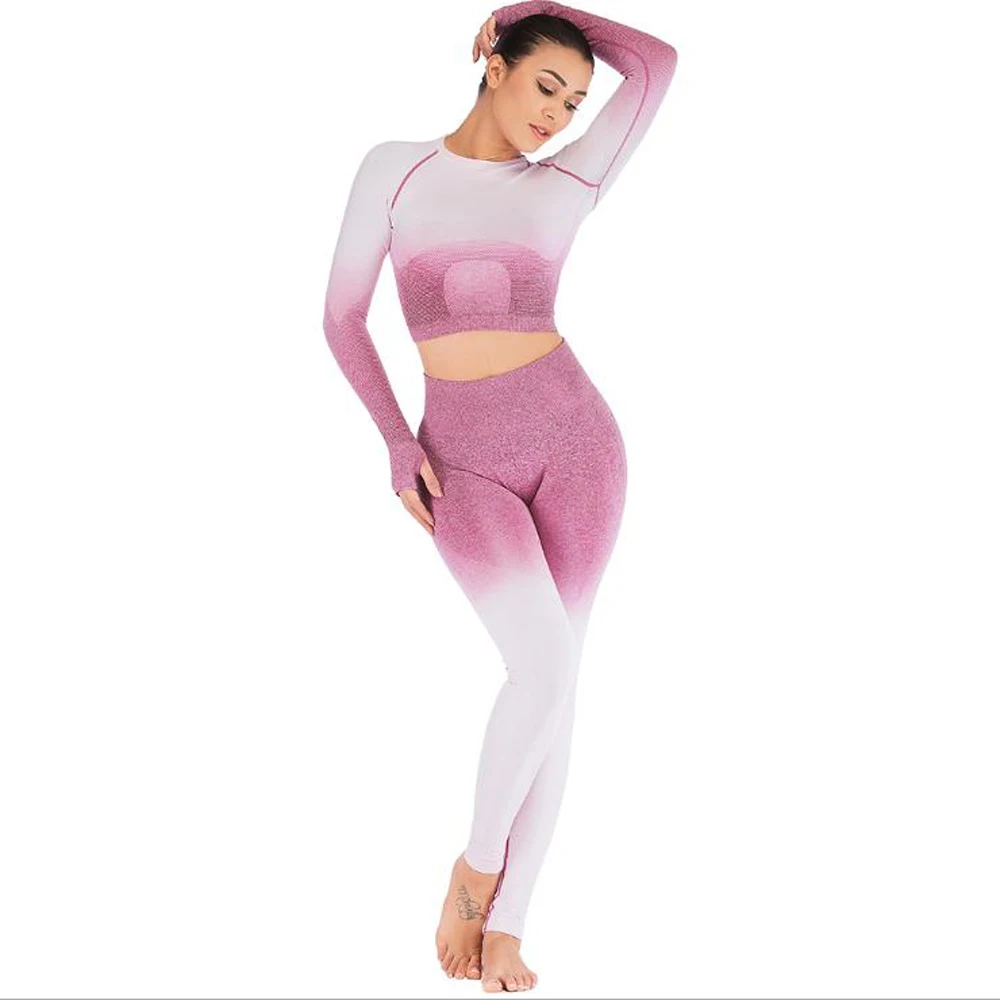 Женский спортивный комплект для бега одежда йоги тренировочная тренажерного
