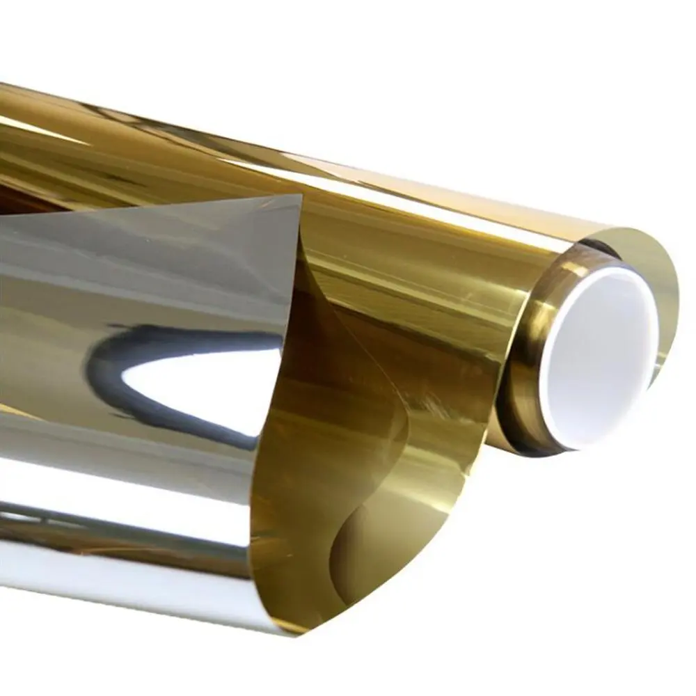 Золотой Серебряный солнцезащитный стикер самоклеящаяся Прямая поставка анти УФ