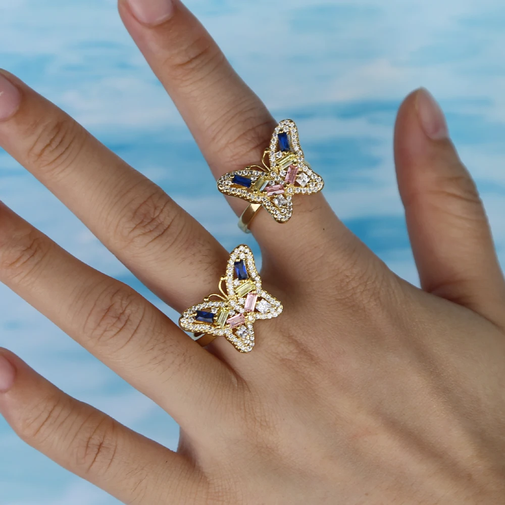 Новые модные пастельные розовые радужные циркониевые покрытые