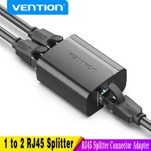 Vention RJ45 Splitter 1 to 2 RJ45 Splitter Network Adapter Female Network Extender Extension Connector for Laptop Ethernet Cable