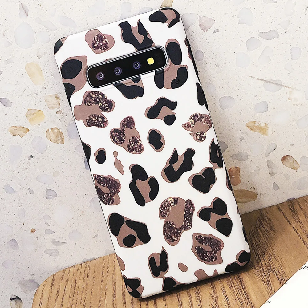 LAPOPNUT телефонные чехлы для samsung Galaxy S10 S9 S8 Plus Леопардовый принт тонкий противоударный гибкий матовый Силиконовый чехол