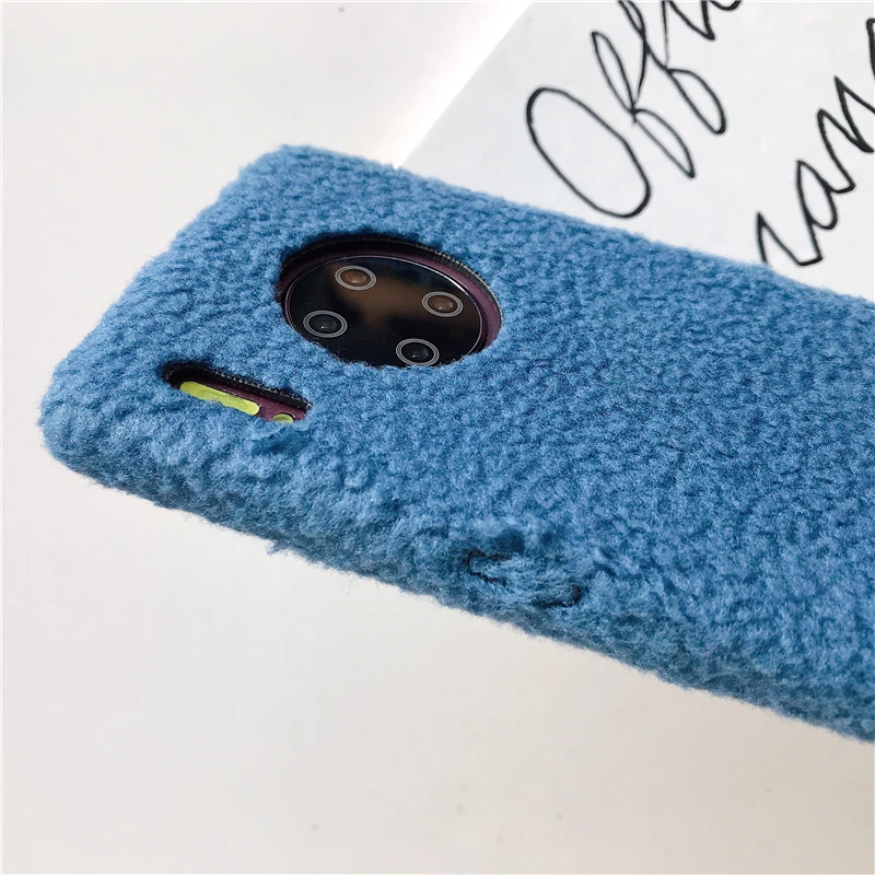 Двойной 11 плюшевый чехол для телефона s huawei Mate30 P20 P30 Nova 3 4 5 Pro Honor20 iPhone pro xs max xr 7 8 6 6s