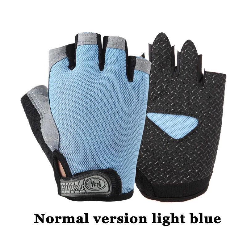 Fishing Gloves Outdoor Sports Sun Protection Half Finger Gloves Fitness Non-Slip Breathable Riding Fishing Gloves Tackle Pesca - Color: Gray