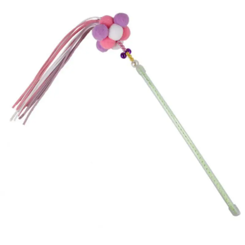 

Tease Cat Stick Pet Pet Cat Feather Toys Kitten Fishing Rod Wand Fish Toy With Colorful Balls Interactive Pet Supplies