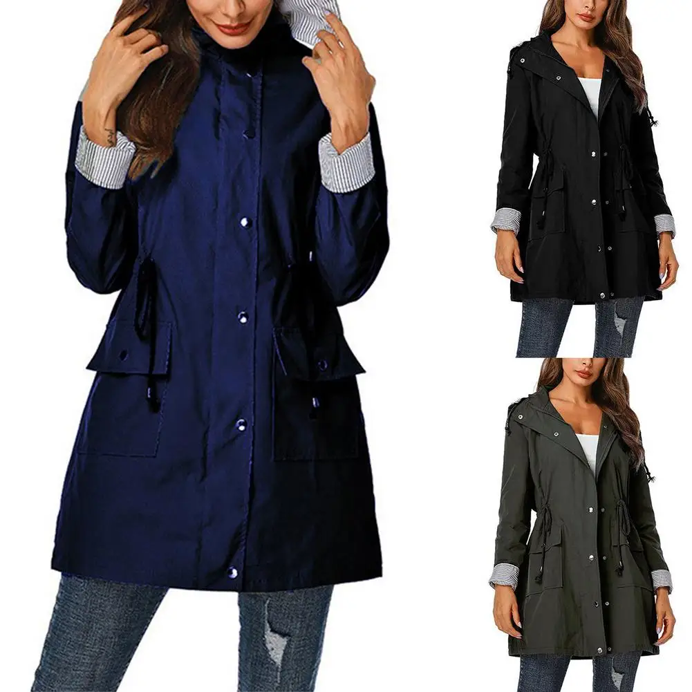 

Men Women Raincoat Outdoor Rainwear Hoodie Waterproof Outdoor Hiking Travel Fishing Climbing Long Poncho Rain Jacket Windbreaker