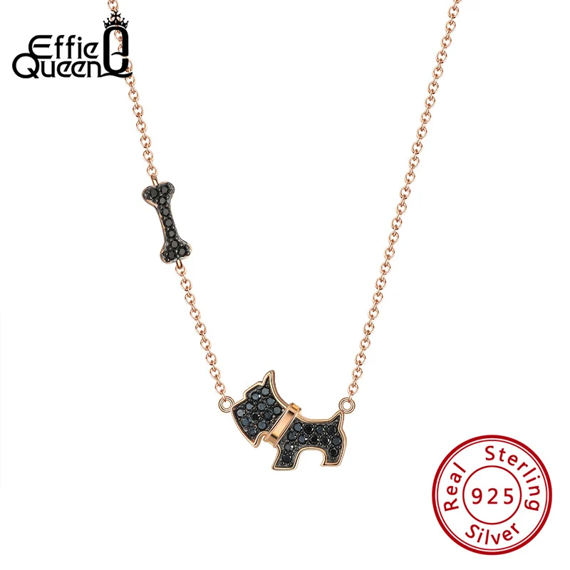 Ожерелье женское из серебра 100% пробы с покрытием черного золота|Подвески| |