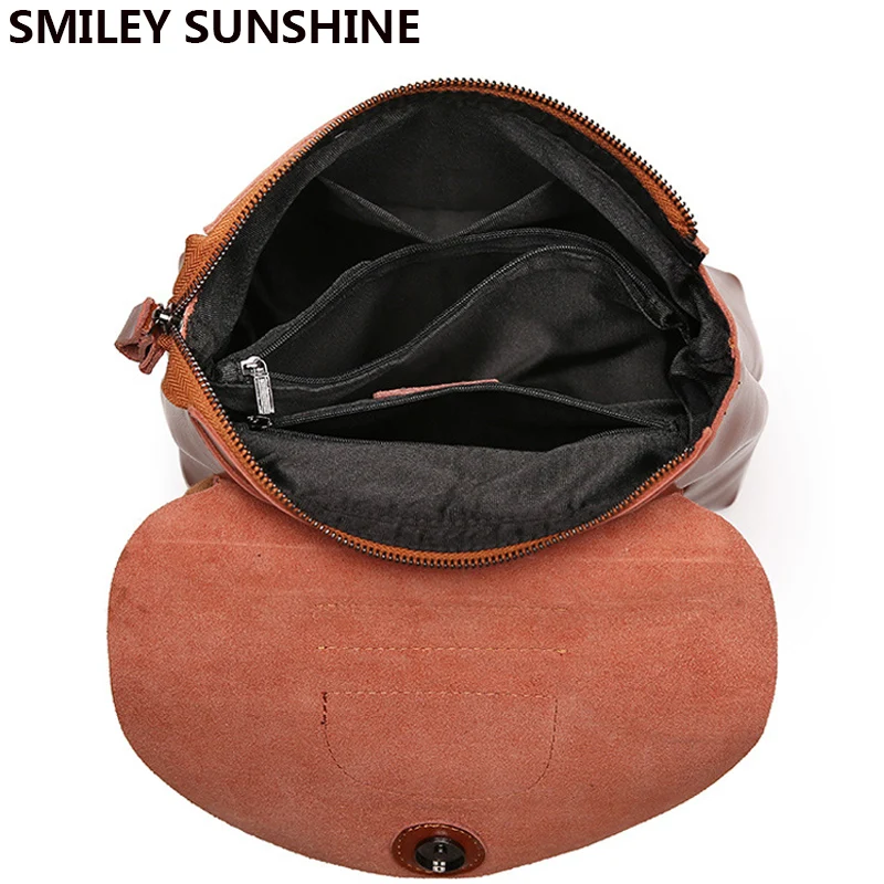 Женский кожаный рюкзак SMILEY SUNSHINE женские рюкзаки из натуральной кожи для девочек