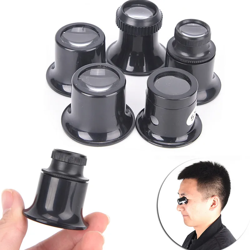

Jewelery Watch Magnifier Tool 5X 10X 15X 20X Monocular Magnifying Glass Loupe Lens Eye Magnifier Len Repair Kit Tool