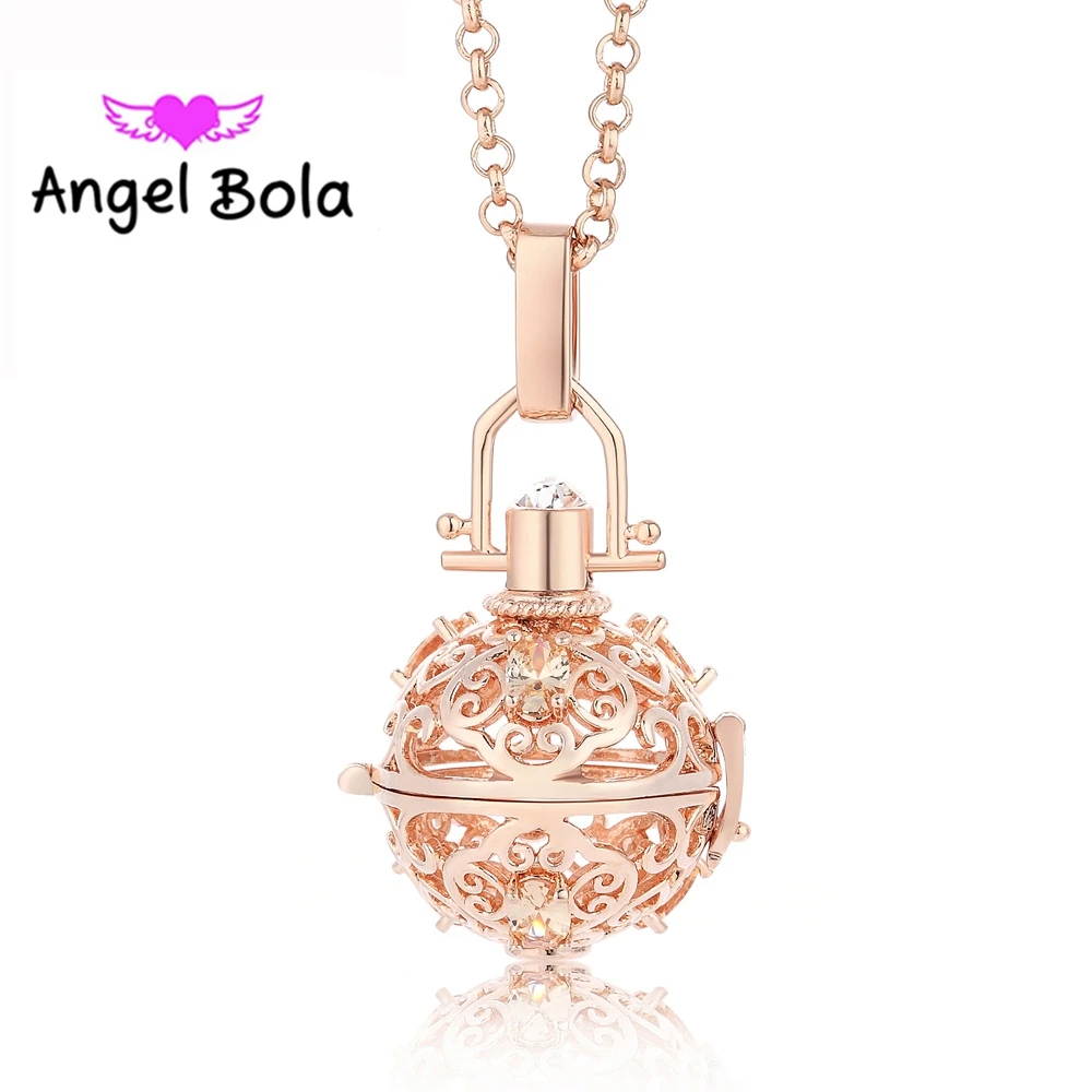 Ароматерапия кулон циркон клетка ангел цепь Bola CZ звук мяч сменный для женщин