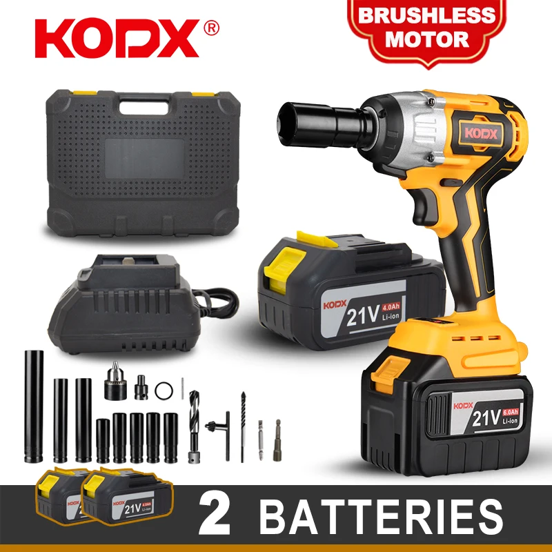 

30000mah Electric Impact Wrench Corded 1/2-Inch , 680N.m Max Torque, 3800rpm speed, Two-Direction Rocker Switch