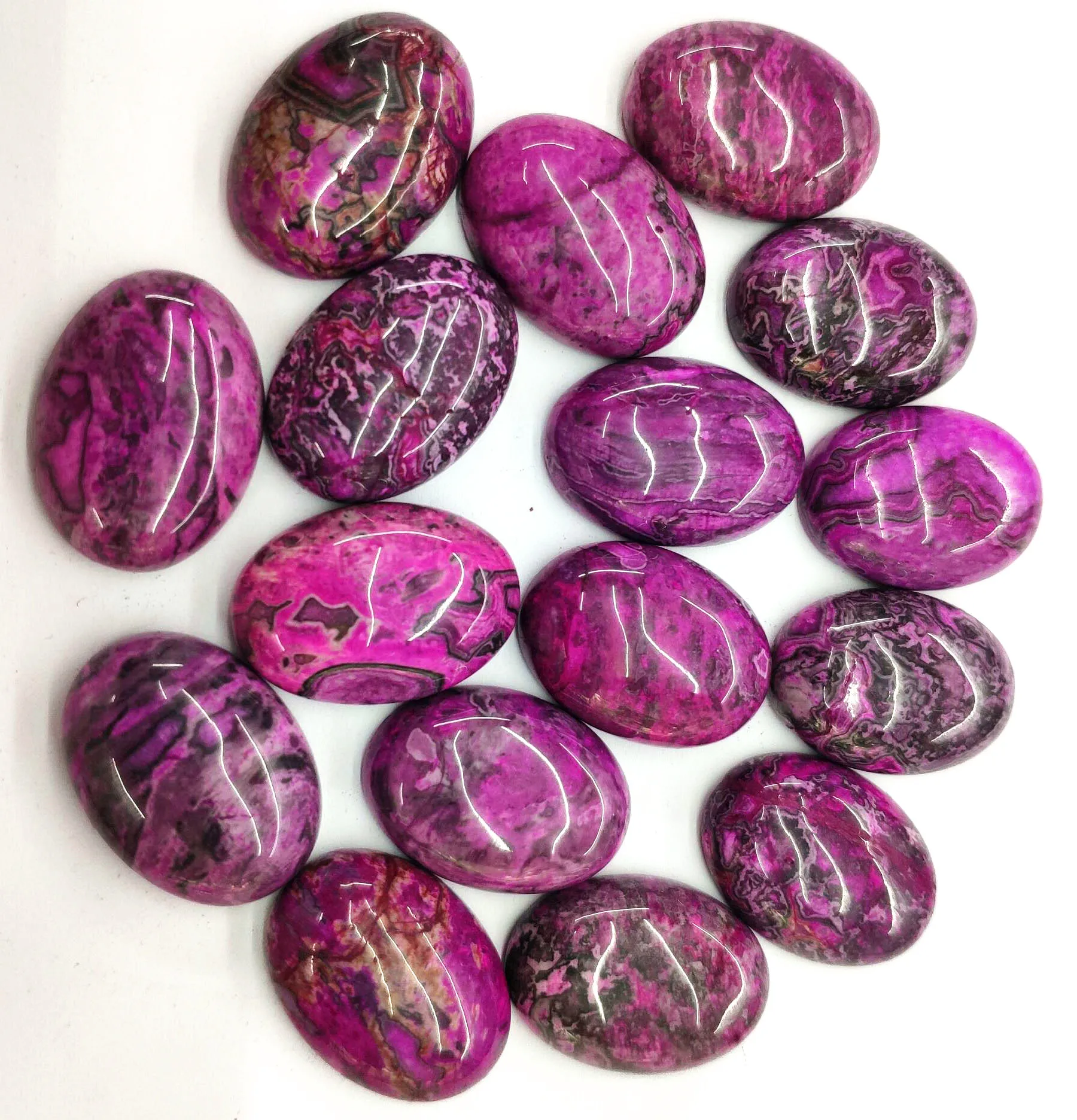 100Pcs 25x18x6mm Wholesale Delicate Rose Crazy Lace Agate Oval Cab Cabochon DIY Jewelry Accessories S14 | Украшения и аксессуары