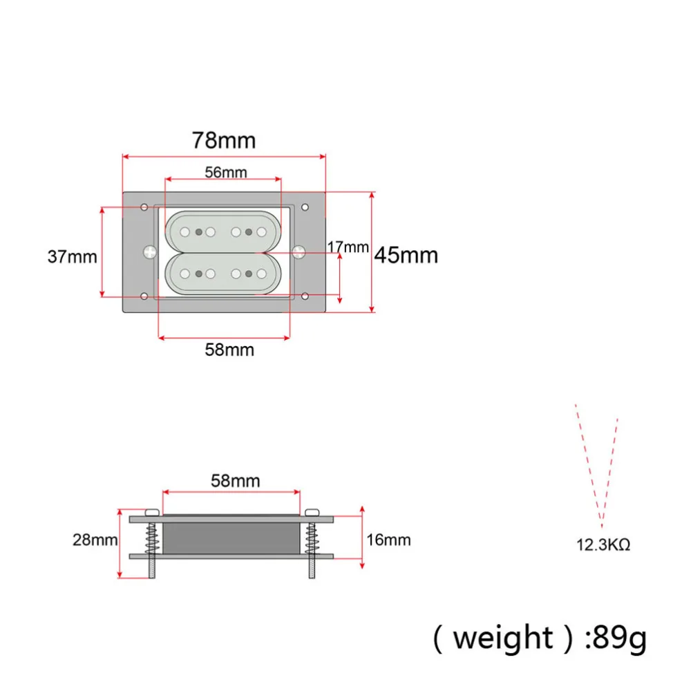 

Guitar Replacement 4 String Humbucker Picks Cigar Box Musical Instrument Parts
