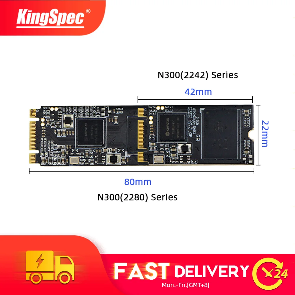 KingSpec m.2 sata 2 ТБ ssd 64 ГБ 128 256 2242 мм NGFF SSD 512 ГБ 1 ТБ N300 серии 2280 мм M2 SATA NGFF жесткий диск для ноутбука, настольного компьютера, ПК