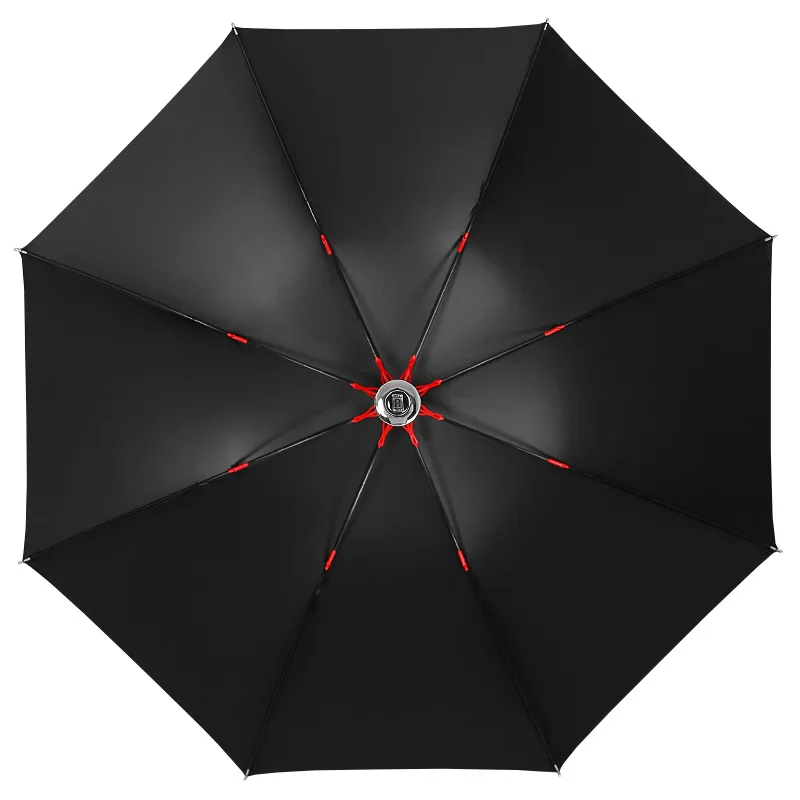 

Black Coating full shading automatic long handle umbrella Men large wind resistant umbrella umbrella double VIP umbrella