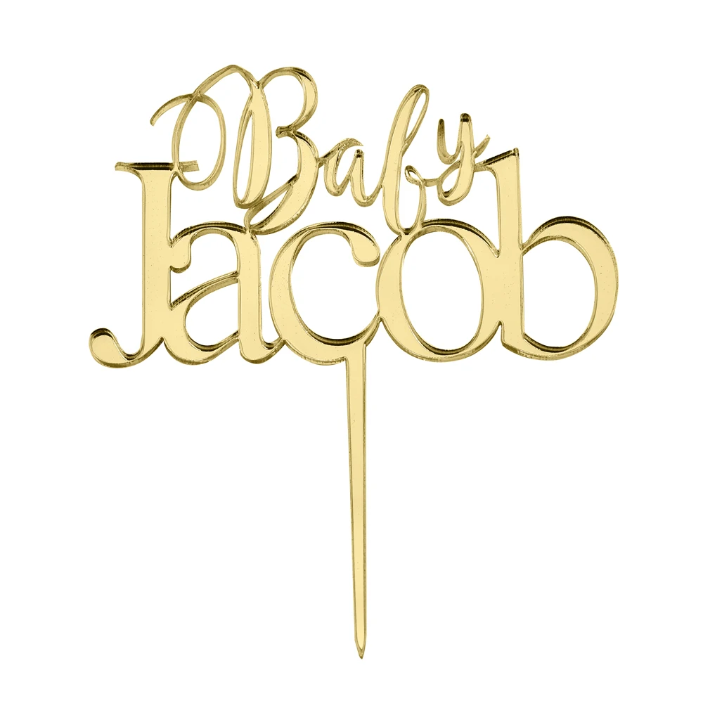 50 шт. Персонализированная с именем ребенка Кекс Топпер на заказ маленький торт