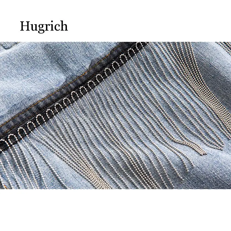 

Women Denim Long Batwing Sleeve Jacket Spring Beading Tassle Short Loose Girl Jeans Coats Streetwear Fashion Harajuku Outerwear