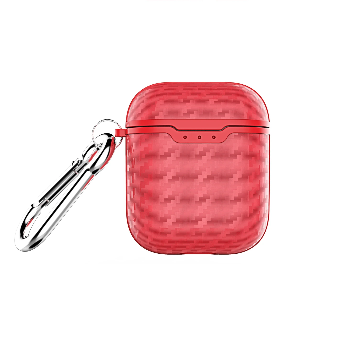 Carbon Fiber red Беспроводной чехол для наушников для AirPods чехол Роскошный зеленый Карбон волокно силиконовый защитный чехол для Air Pods 2 Чехол с крючком fundas - Цвет: Carbon Fiber red