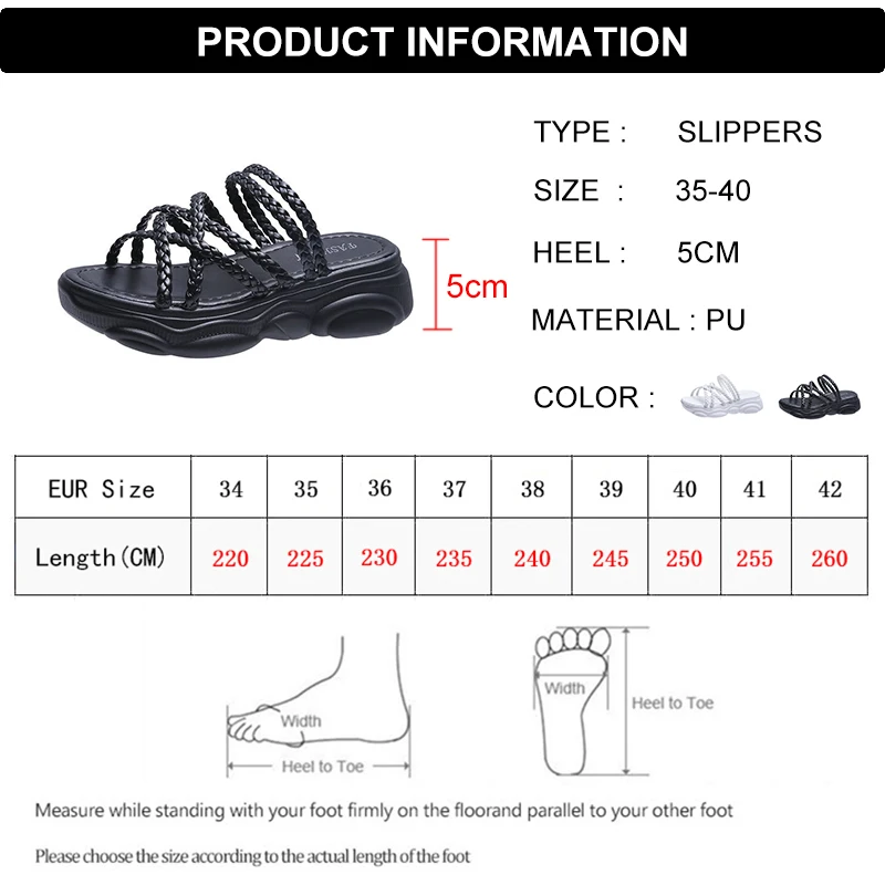 

Rimocy 2020 New Women Weave Platform Slippers Fashion Cross Straps Wedge Sandals Summer Beach Shoes Woman Comfortable Slides