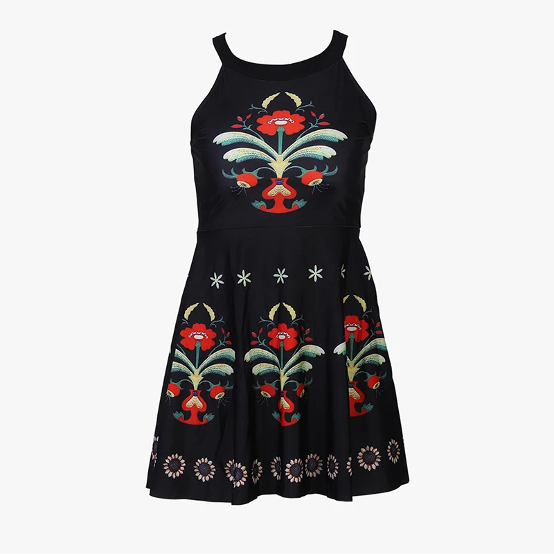 Танкини большого размера комплект из двух предметов купальник с принтом maillot de bain