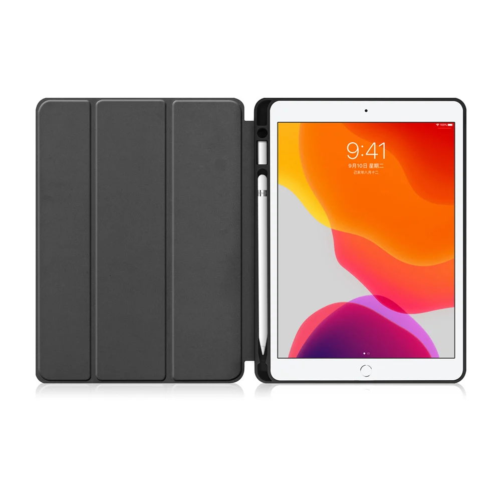 Умный чехол из мягкого силикона и ТПУ для iPad 10 2 7 го поколения 2019 трехслойная