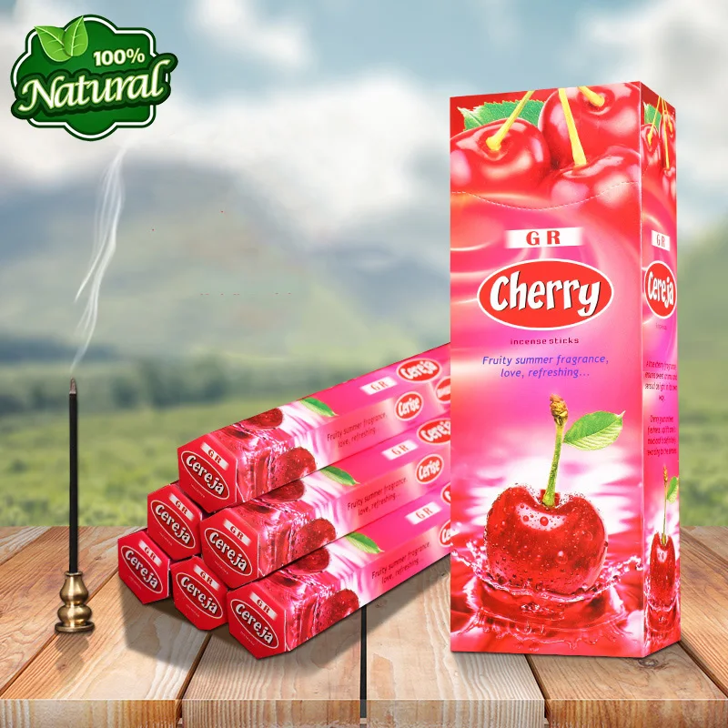 

GR Cherry Aroma India Incense Sticks,Aromatic Indoor Fragrance For Home Living,Relaxing,Stress Relief,Meditation,Refreshing,Gift