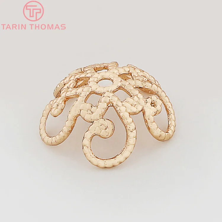 10 шт мм с покрытыем цвета чистого 24 каратного золота Цвет латунным покрытием для