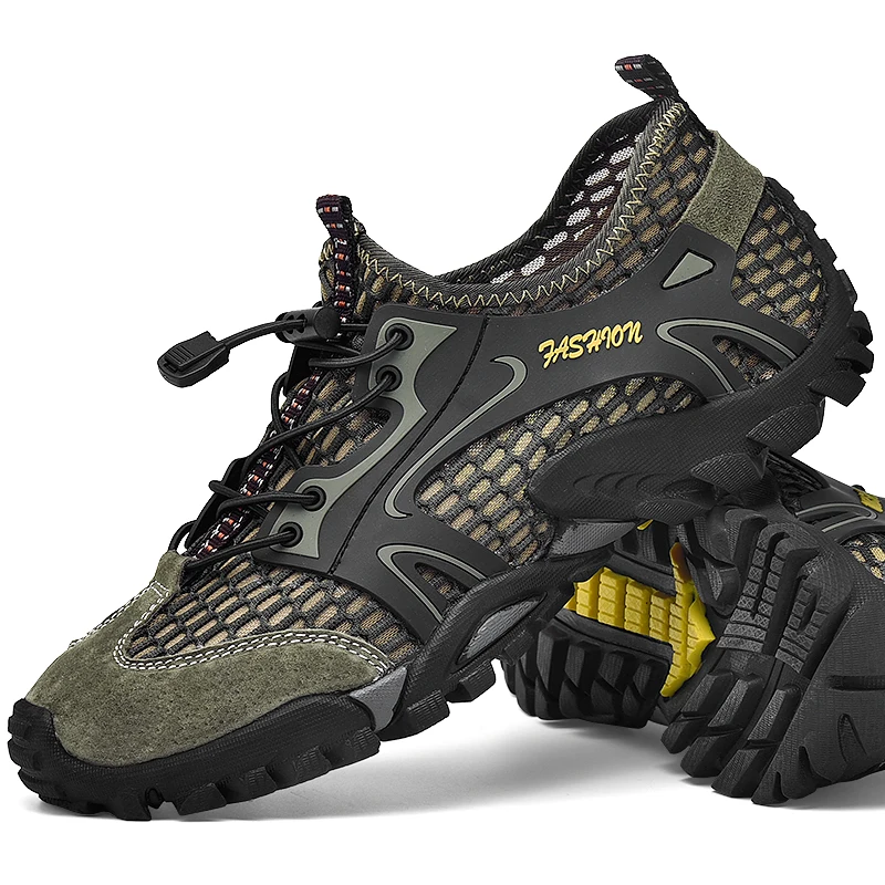 

Big Size 39-48 Men Mountain Hiking Shoes Mesh Breathalbe Outdoor Trekking Sneakers Comfortable Climbing Shoes Men