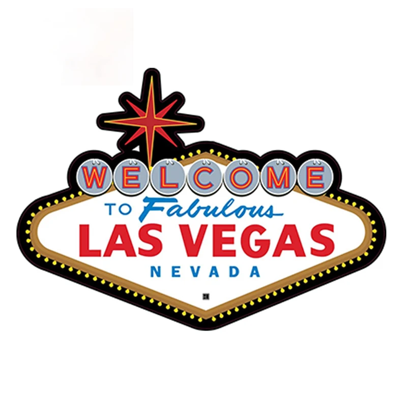 

Personality FABULOUS LAS VEGAS SIGN Die-cut Sticker 4" Wide STICKER Funny Car Stickers Auto Decals Cover Scratches Waterproof