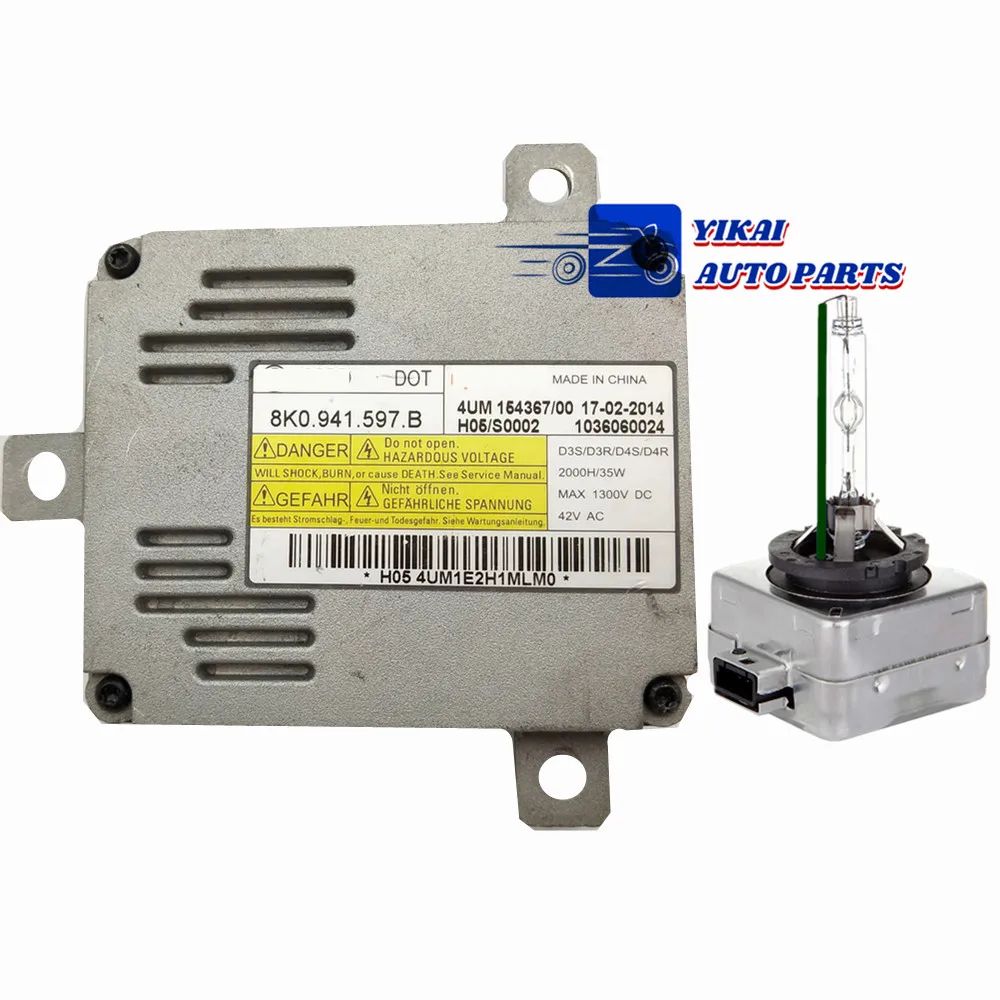 OEM 8K0.941.597.B HID Xenon Headlight Ballast Module 8K0941597B with D3S Bulb 66340 for Audi A3 Q5 Q7 CC Golf Eos