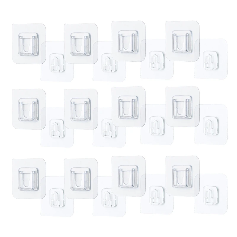 

Wall Storage Hook Double Sided Adhesive Wall Hooks Hanger Strong Transparent Suction Cup Sucker Wall Holder For Kitchen Bathroo