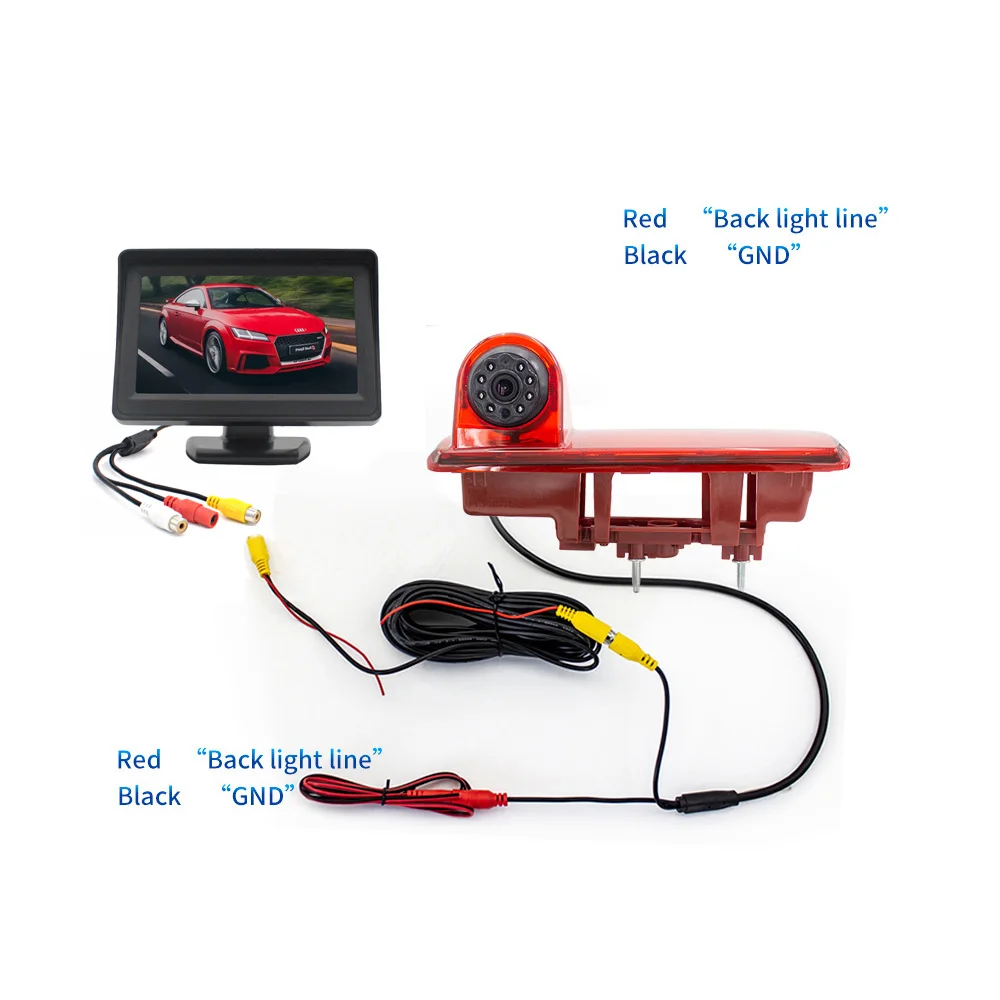

4.3 Inch 12V Waterproof Brake Light Camera For 2014 Opel Vivaro / 2014 Renault Trafic