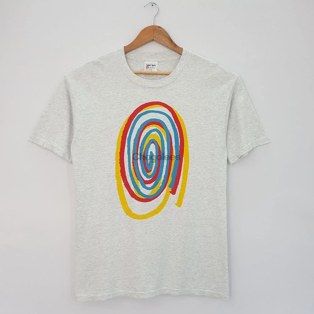 Винтажная футболка в стиле Пикассо с изображением большого пальца 90-х - купить по