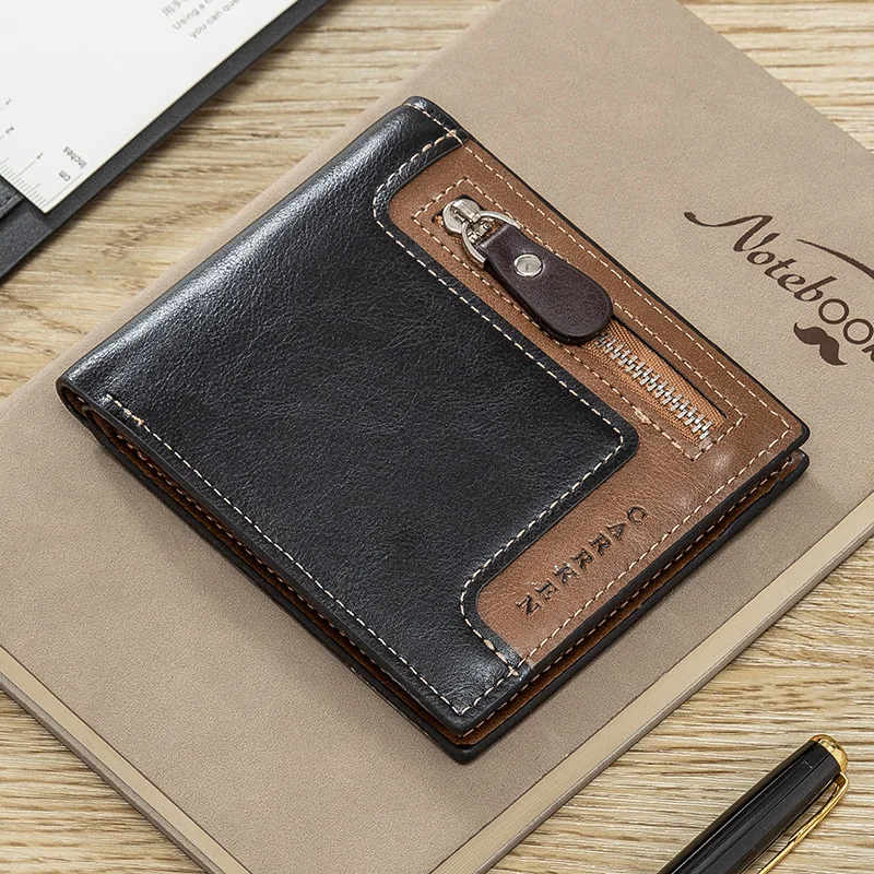 Мужской короткий кошелек в европейском и американском стиле