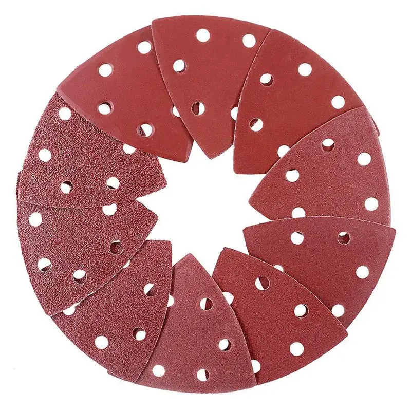 Треугольная наждачная бумага мышка с отверстием Ассорти 60 80 120 240 гритов 40 шт