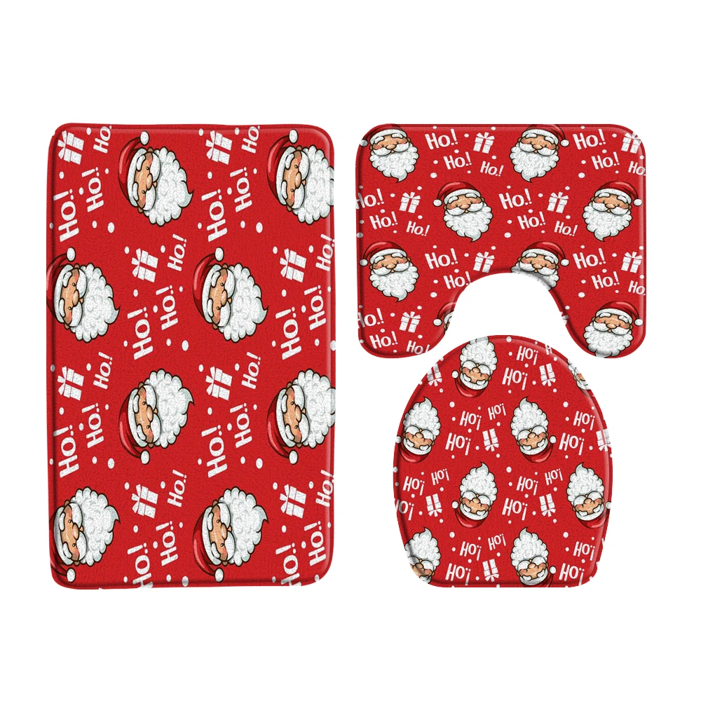 

3 шт., набор ковриков для ванной комнаты, с изображением Деда Мороза