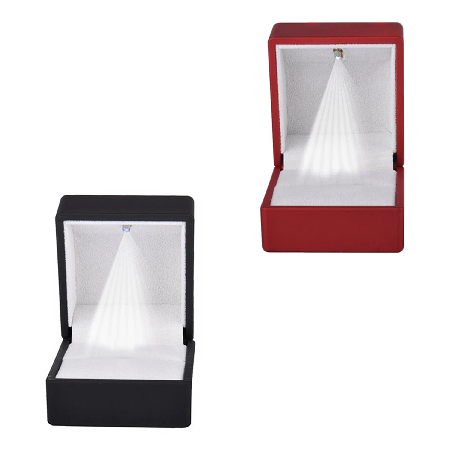 

Kili Rings Display Box Storage Soft Velvet Tray Case Holder Stand Display Storage Box Show Jewelry Organiser LED Light Ring Box