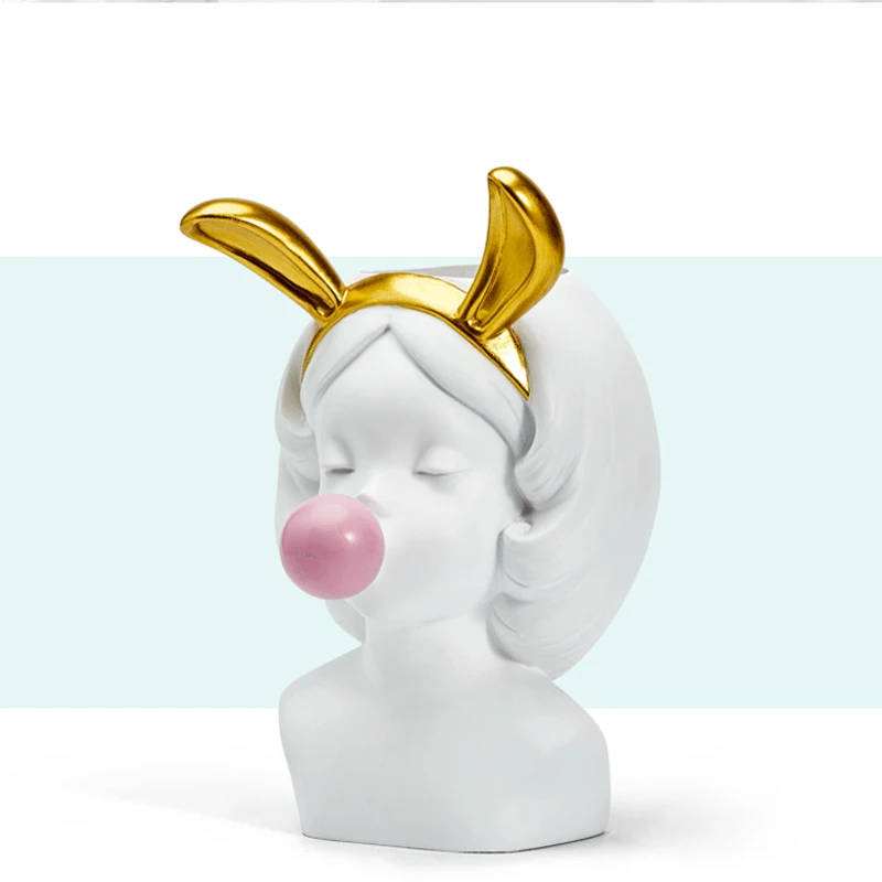 Белая каучуковая ваза цветочный горшок в скандинавском стиле милые вазы для