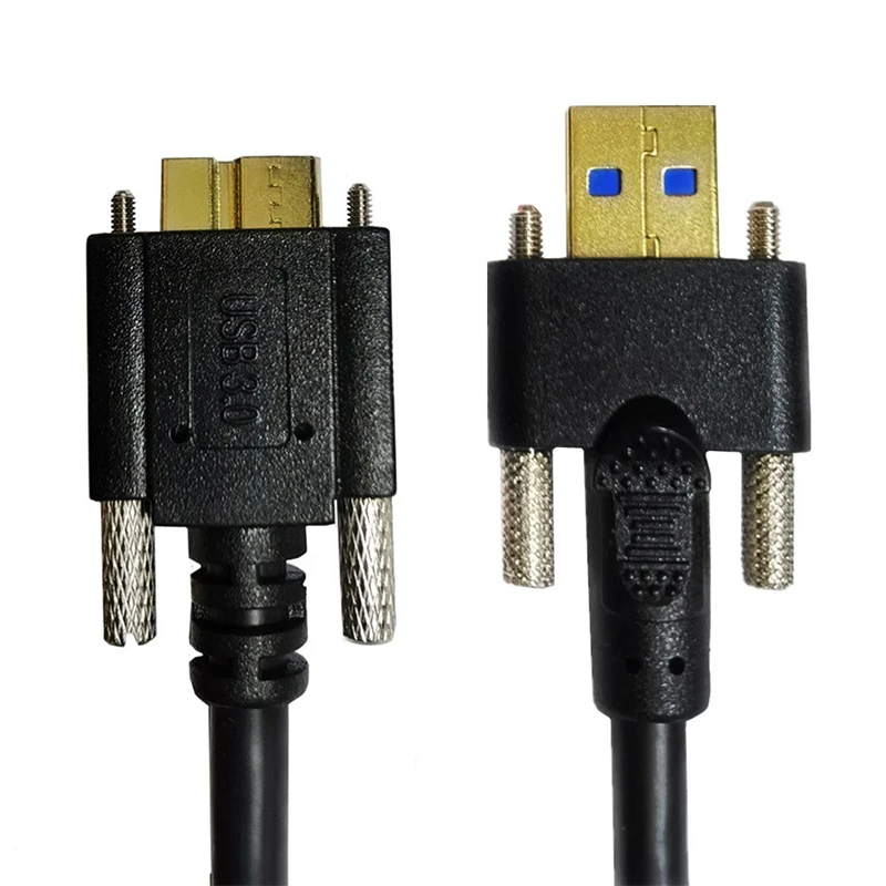 USB 3 0 A папа к Micro B с двойным винтовым фиксирующим жестким диском м3 кабель для