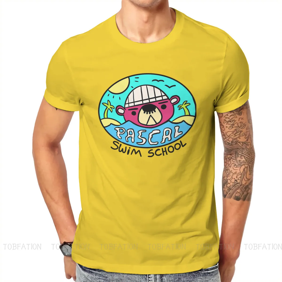 

Футболка с О-образным вырезом, с принтом