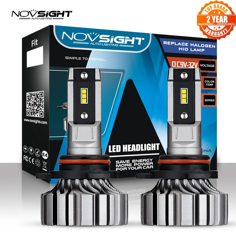 

NOVSIGHT Car Headlight Bulbs H4 Mini Car H7 9005 HB3 9006 HB4 9012 H1 H3 H11 H8 H9 Fog Light Bulbs 8000LM 6500K Car Accessories