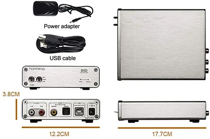 TOPPING D30 HIFI DSD DAC декодер усилителя CS4398 XMOS USB аудио коаксиального оптического - Фото №1