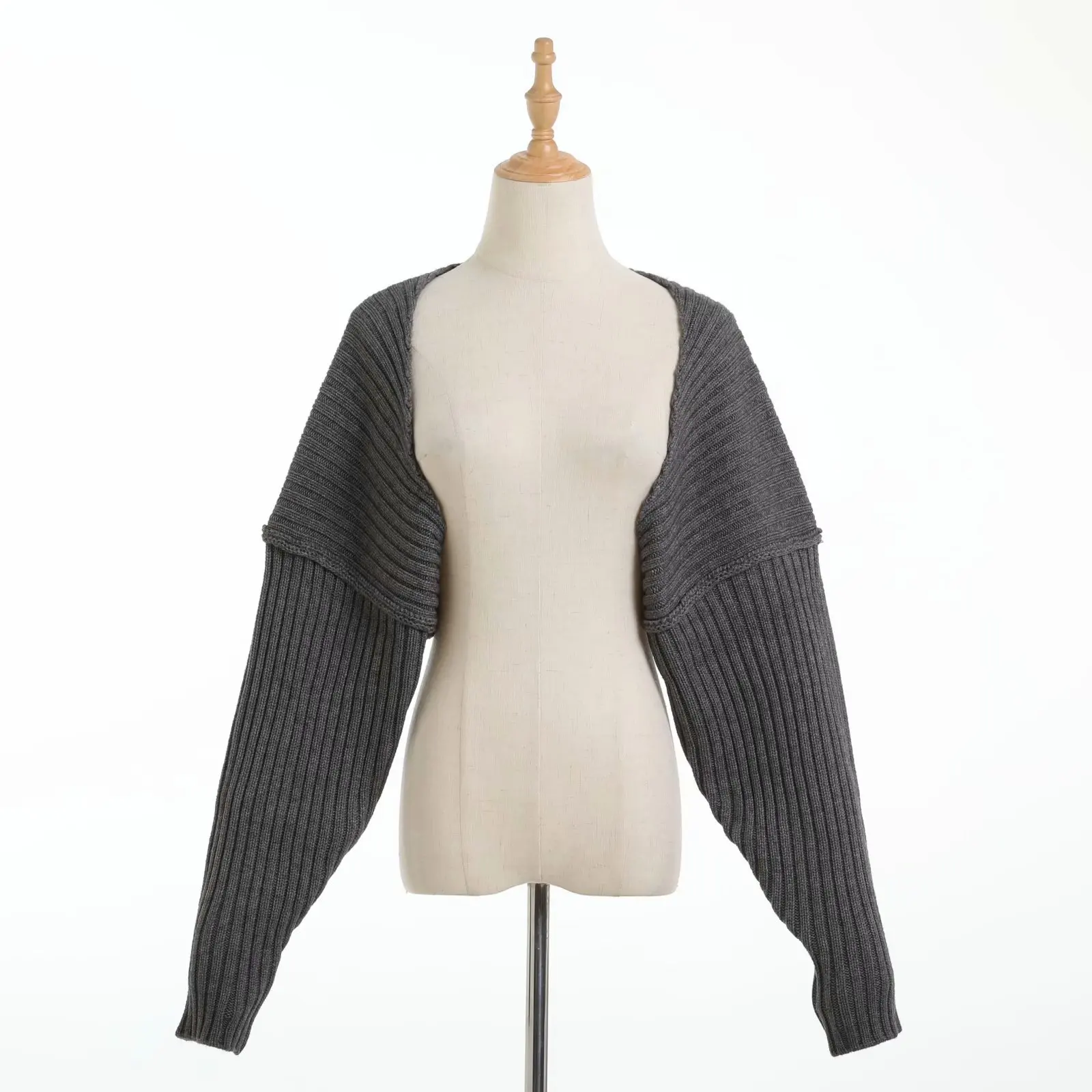 

Western Style New Fashion Modern Batwing Sleeve Sweater Women Knitted Cardigans Short High Waist Shawl Solid Loose Sweater